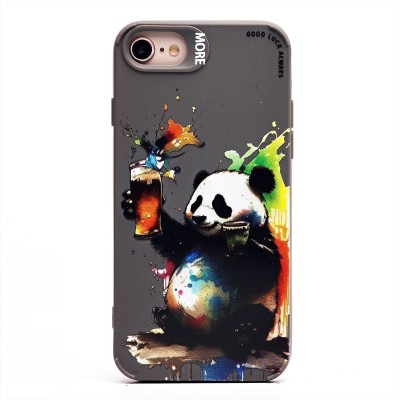 Чехол-накладка для Apple iPhone 8 (панда) (серый) - SC335 Чехол-накладка для Apple iPhone 8 (панда) (серый) - SC335