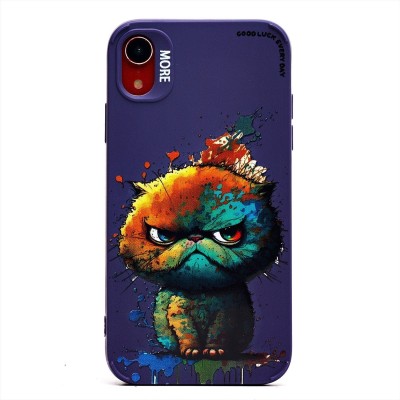 Чехол-накладка для Apple iPhone XR (кот) (фиолетовый) - SC335