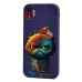 Чехол-накладка для Apple iPhone XR (кот) (фиолетовый) - SC335