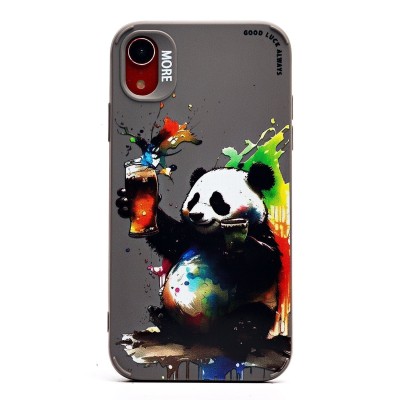 Чехол-накладка для Apple iPhone XR (панда) (серый) - SC335