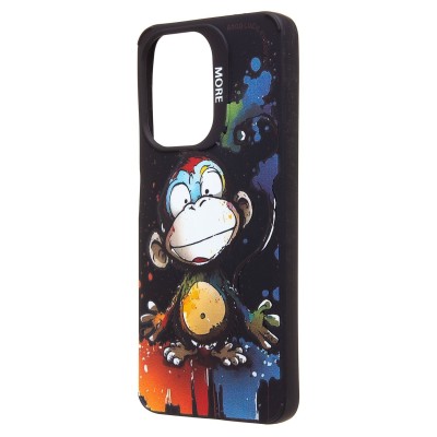 Чехол-накладка для Infinix Hot 30i (обезьяна) (черный) - SC335