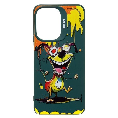 Чехол-накладка для Infinix Hot 30i (собака) (темно-зеленый) - SC335