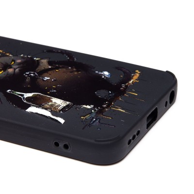 Чехол-накладка для Infinix Hot 30i (черный кот) (черный) - SC335