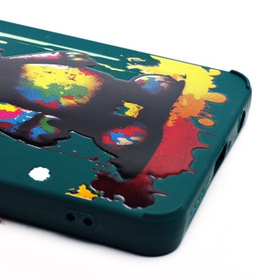 Чехол-накладка для Infinix Hot 40 Pro (медведь) (темно-зеленый) - SC335