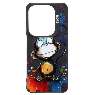 Чехол-накладка для Infinix Hot 40 Pro (обезьяна) (черный) - SC335