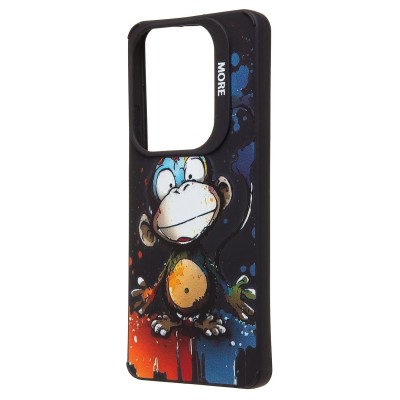 Чехол-накладка для Infinix Hot 40 Pro (обезьяна) (черный) - SC335