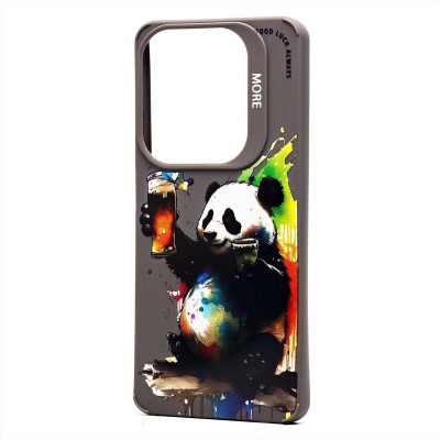 Чехол-накладка для Infinix Hot 40 Pro (панда) (серый) - SC335