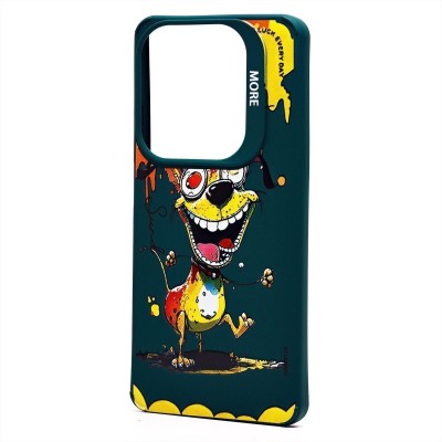 Чехол-накладка для Infinix Hot 40 Pro (собака) (темно-зеленый) - SC335 Чехол-накладка для Infinix Hot 40 Pro (собака) (темно-зеленый) - SC335