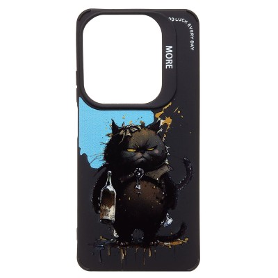 Чехол-накладка для Infinix Hot 40 Pro (черный кот) (черный) - SC335 Чехол-накладка для Infinix Hot 40 Pro (черный кот) (черный) - SC335