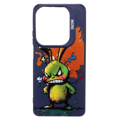 Чехол-накладка для Infinix Hot 40 (заяц) (темно-синий) - SC335