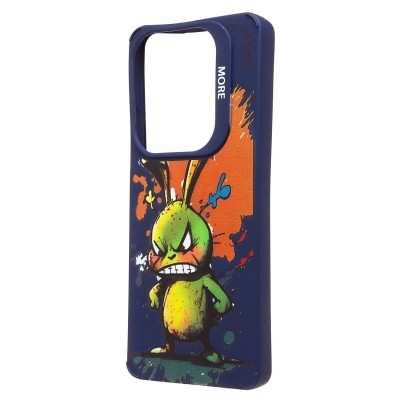 Чехол-накладка для Infinix Hot 40 (заяц) (темно-синий) - SC335