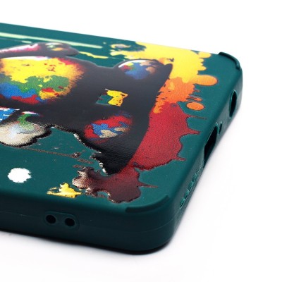 Чехол-накладка для Infinix Hot 40 (медведь) (темно-зеленый) - SC335 Чехол-накладка для Infinix Hot 40 (медведь) (темно-зеленый) - SC335