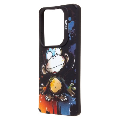 Чехол-накладка для Infinix Hot 40 (обезьяна) (черный) - SC335