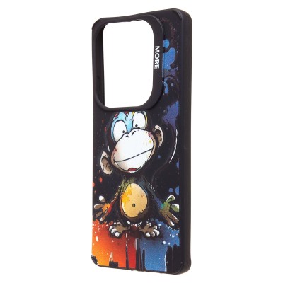 Чехол-накладка для Infinix Hot 40 (обезьяна) (черный) - SC335