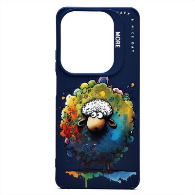 Чехол-накладка для Infinix Hot 40 (овечка) (темно-синий) - SC335 Чехол-накладка для Infinix Hot 40 (овечка) (темно-синий) - SC335