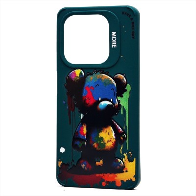 Чехол-накладка для Infinix Hot 40i (медведь) (темно-зеленый) - SC335 Чехол-накладка для Infinix Hot 40i (медведь) (темно-зеленый) - SC335