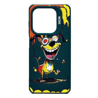 Чехол-накладка для Infinix Hot 40i (собака) (темно-зеленый) - SC335