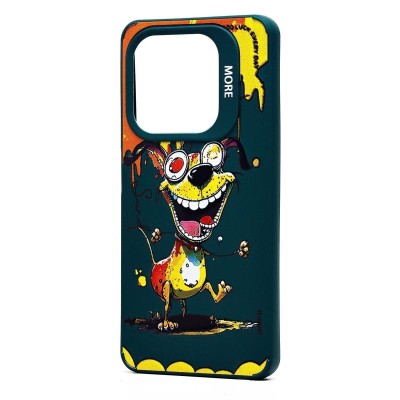 Чехол-накладка для Infinix Hot 40i (собака) (темно-зеленый) - SC335