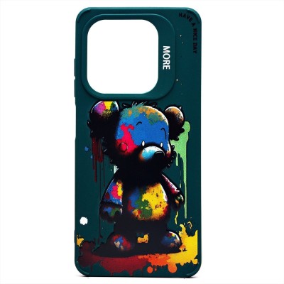 Чехол-накладка для Infinix Smart 8 (медведь) (темно-зеленый) - SC335 Чехол-накладка для Infinix Smart 8 (медведь) (темно-зеленый) - SC335