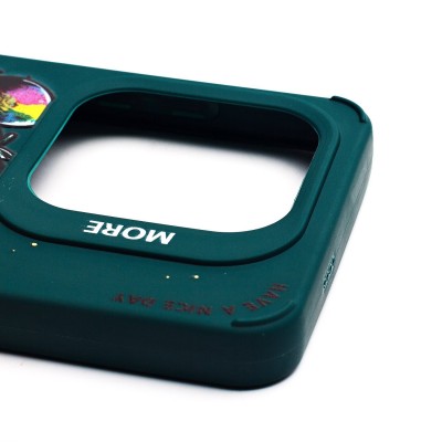 Чехол-накладка для Infinix Smart 8 (медведь) (темно-зеленый) - SC335