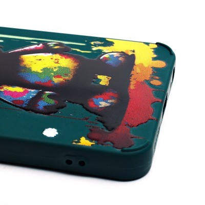 Чехол-накладка для Infinix Smart 8 (медведь) (темно-зеленый) - SC335