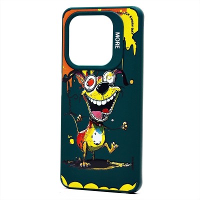 Чехол-накладка для Infinix Smart 8 (собака) (темно-зеленый) - SC335