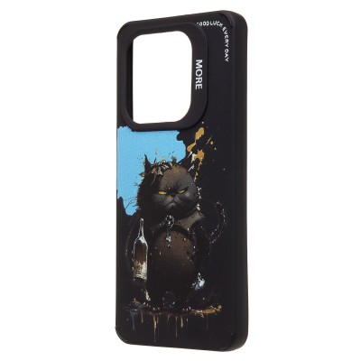 Чехол-накладка для Infinix Smart 8 (черный кот) (черный) - SC335