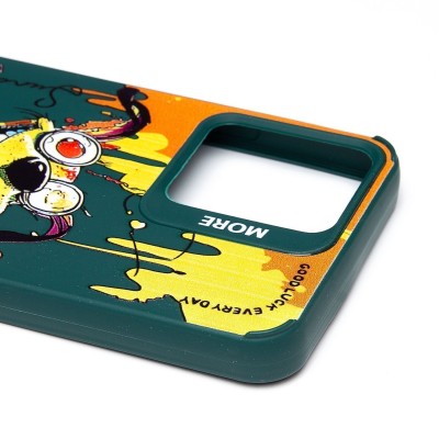 Чехол-накладка для Realme C30 (собака) (темно-зеленый) - SC335