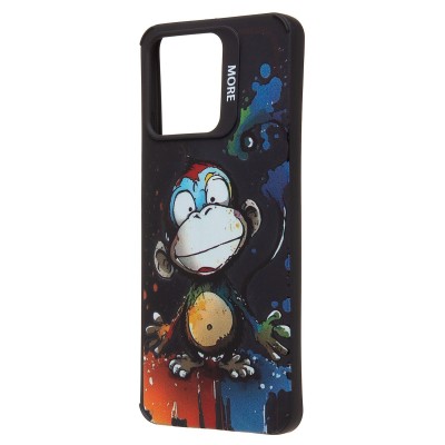 Чехол-накладка для Reealme C51 (обезьяна) (черный) - SC335