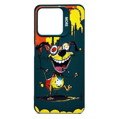 Чехол-накладка для Realme Note 50 (собака) (темно-зеленый) - SC335