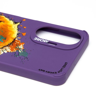 Чехол-накладка для Realme C55 (кот) (фиолетовый) - SC335