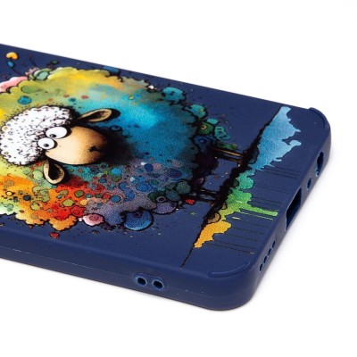 Чехол-накладка для Realme C55 (овечка) (темно-синий) - SC335