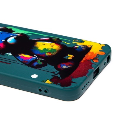 Чехол-накладка для Realme C67 4G (медведь) (темно-зеленый) - SC335