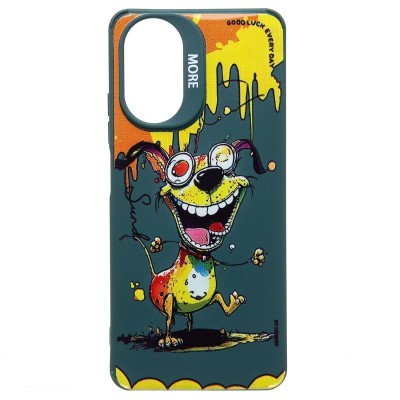 Чехол-накладка для Realme C67 4G (собака) (темно-зеленый) - SC335 Чехол-накладка для Realme C67 4G (собака) (темно-зеленый) - SC335