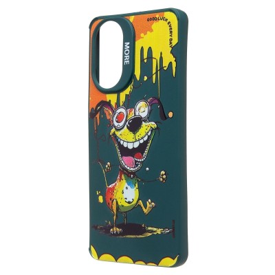 Чехол-накладка для Realme C67 4G (собака) (темно-зеленый) - SC335