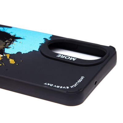 Чехол-накладка для Realme C67 4G (черный кот) (черный) - SC335