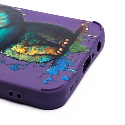 Чехол-накладка для Samsung Galaxy A05 (кот) (фиолетовый) - SC335