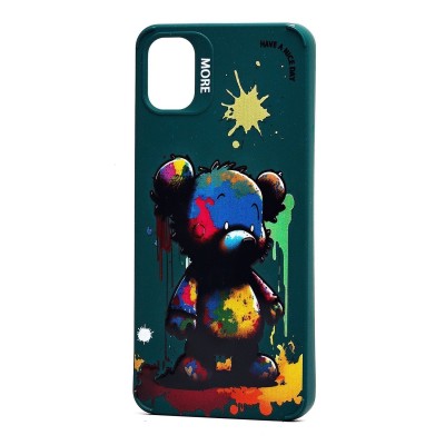 Чехол-накладка для Samsung Galaxy A05 (медведь) (темно-зеленый) - SC335