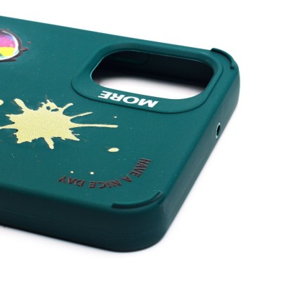 Чехол-накладка для Samsung Galaxy A05 (медведь) (темно-зеленый) - SC335