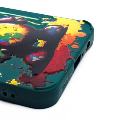 Чехол-накладка для Samsung Galaxy A05 (медведь) (темно-зеленый) - SC335