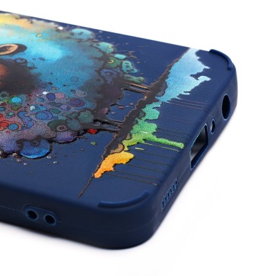 Чехол-накладка для Samsung Galaxy A05 (овечка) (темно-синий) - SC335