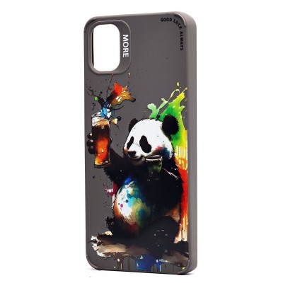 Чехол-накладка для Samsung Galaxy A05 (панда) (серый) - SC335