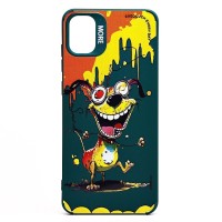 Чехол-накладка для Samsung Galaxy A05 (собака) (темно-зеленый) - SC335