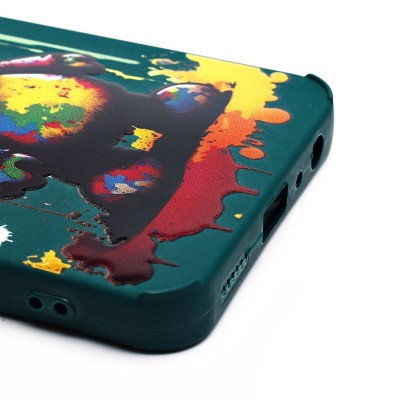 Чехол-накладка для Samsung Galaxy A05s (медведь) (темно-зеленый) - SC335