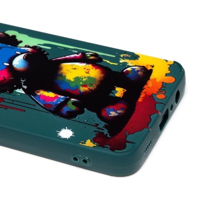 Чехол-накладка для Samsung Galaxy A12 (медведь) (темно-зеленый) - SC335 Чехол-накладка для Samsung Galaxy A12 (медведь) (темно-зеленый) - SC335