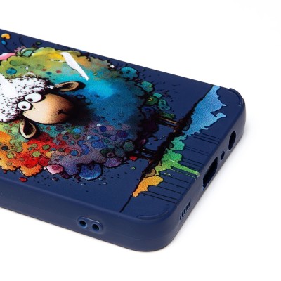 Чехол-накладка для Samsung Galaxy A12 (овечка) (темно-синий) - SC335 Чехол-накладка для Samsung Galaxy A12 (овечка) (темно-синий) - SC335