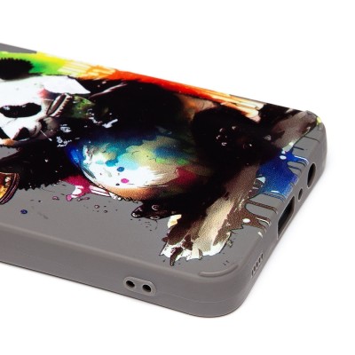 Чехол-накладка для Samsung Galaxy A12 (панда) (серый) - SC335