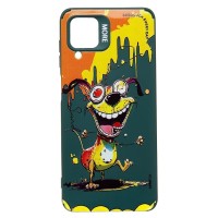 Чехол-накладка для Samsung Galaxy A12 (собака) (темно-зеленый) - SC335