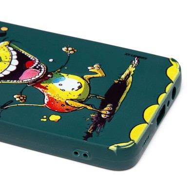 Чехол-накладка для Samsung Galaxy A12 (собака) (темно-зеленый) - SC335