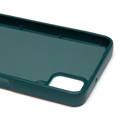 Чехол-накладка для Samsung Galaxy A12 (собака) (темно-зеленый) - SC335